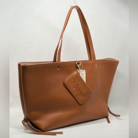 Chloe Sense Large Tote Bag in Grained Leather - Picture 4 of 16